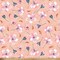 Ditsy Blooms Peach Anti-Pill Premium Fleece Fabric | By The Yard